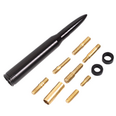 For Ford F150 Raptor 50 Cal Caliber Bullet Ammo Aluminum Short Antenna Black Kit